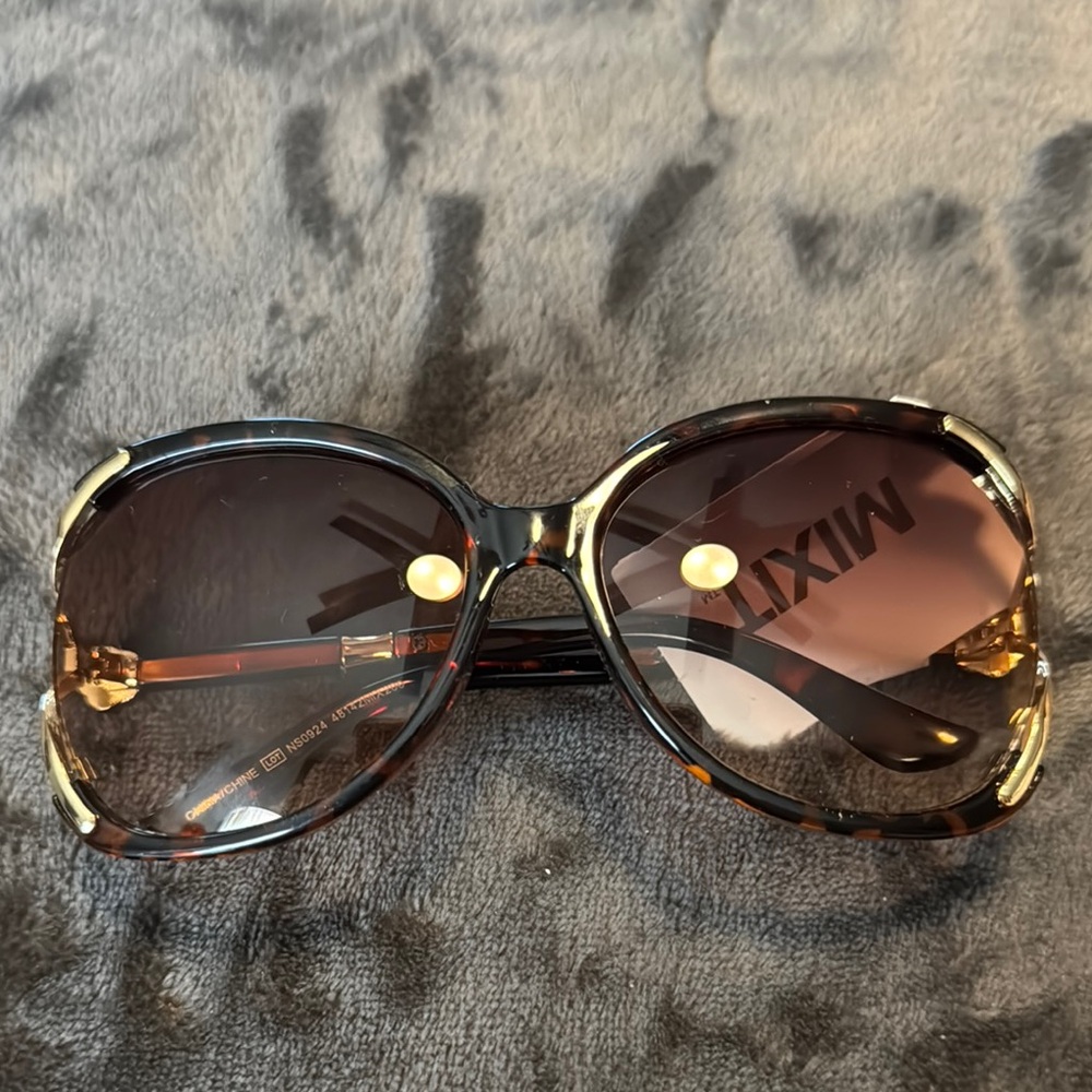 Mixit Brown Butterfly Sunglasses with Gradient Lenses